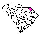 Map of Marlboro County, SC