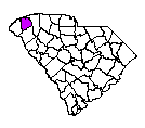 Map of Pickens County, SC