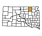 Map of Brown County, SD