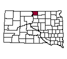 Map of Campbell County, SD