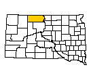 Map of Corson County, SD