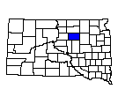 Map of Faulk County, SD