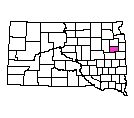 Map of Hamlin County, SD