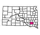 Map of Hutchinson County, SD