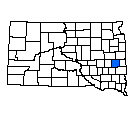 Map of Lake County, SD