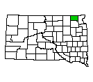 Map of Marshall County, SD