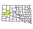 Map of Meade County, SD