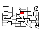 Map of Potter County, SD