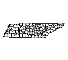 Map of Davidson County, TN