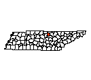 Map of Jackson County, TN
