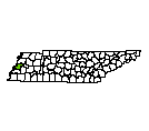 Map of Lauderdale County, TN