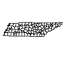 Map of McNairy County, TN