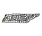Map of Shelby County, TN