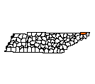 Map of Sullivan County, TN