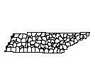 Map of Van Buren County, TN