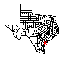 Map of Aransas County, TX