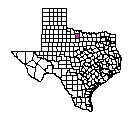 Map of Archer County, TX