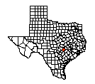 Map of Bastrop County, TX