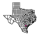 Map of Bee County, TX