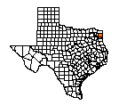 Map of Cass County, TX