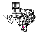 Map of Duval County, TX