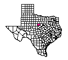 Map of Eastland County, TX