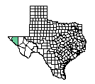 Map of Hudspeth County, TX