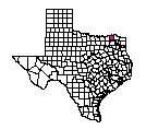 Map of Lamar County, TX