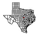 Map of Lampasas County, TX