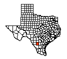 Map of La Salle County, TX