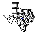 Map of Llano County, TX