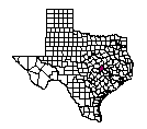 Map of Milam County, TX