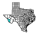 Map of Presidio County, TX