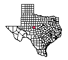 Map of Runnels County, TX