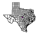 Map of San Saba County, TX