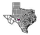 Map of Sutton County, TX