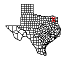 Map of Titus County, TX