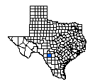 Map of Uvalde County, TX