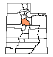Map of Utah County, UT