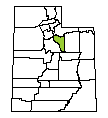 Map of Wasatch County, UT