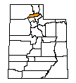 Map of Weber County, UT