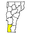 Map of Bennington County, VT
