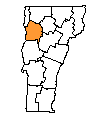 Map of Chittenden County, VT