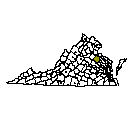 Map of Caroline County, VA