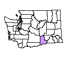 Map of Benton County, WA