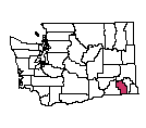 Map of Columbia County, WA