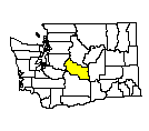 Map of Kittitas County, WA