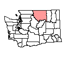 Map of Okanogan County, WA