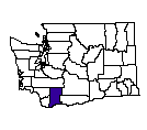Map of Skamania County, WA