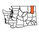 Map of Stevens County, WA